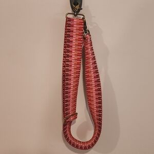 Pink and Red Woven Bag Strap